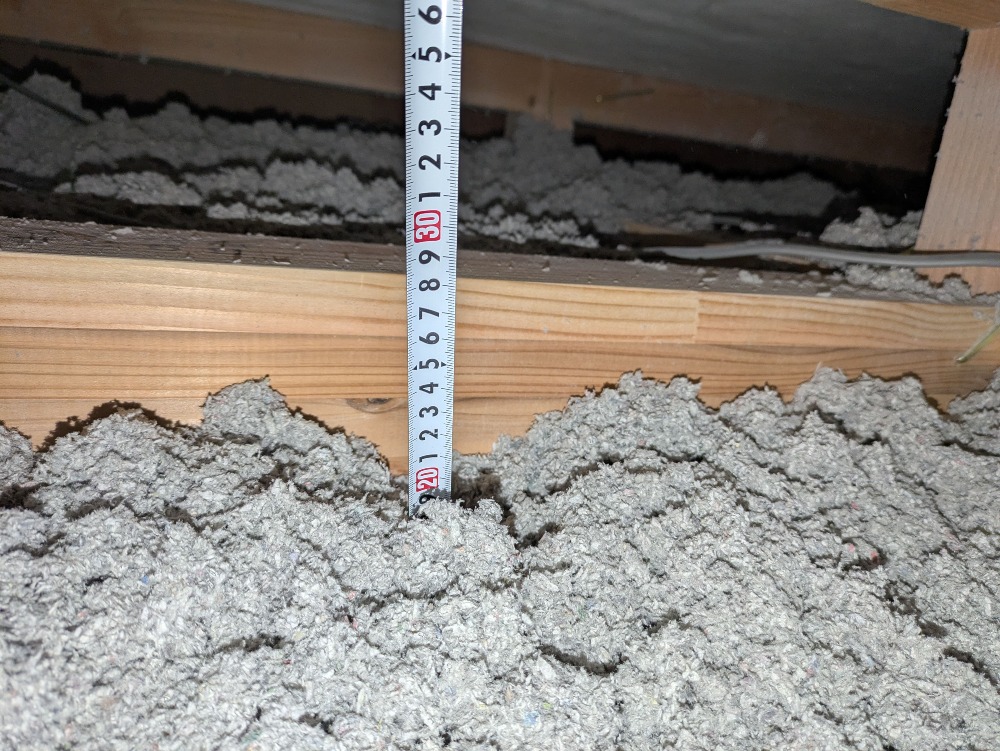 天井セルロース施工