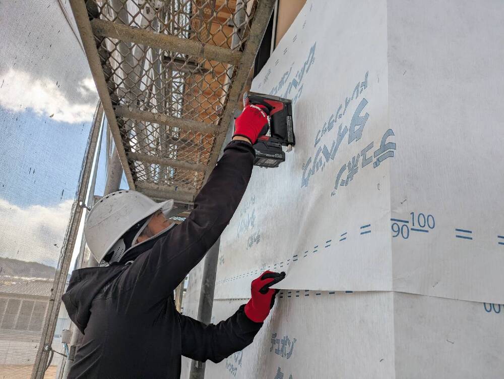 【防水シート施工】