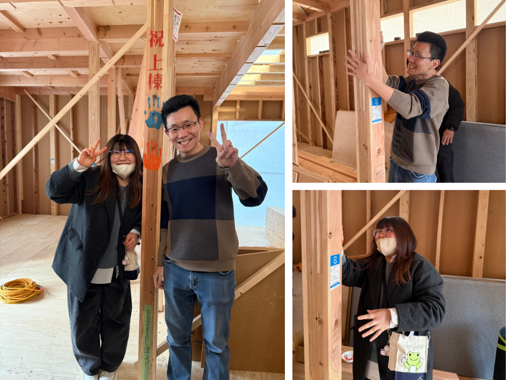 記念の手形つけ